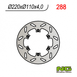 NG TARCZA HAMULCOWA TYŁ APRILIA RS 125`92-96, RX 125`89-00, PEGASO 125`89-99, VOR 400-530`98-02 (220X110X4)